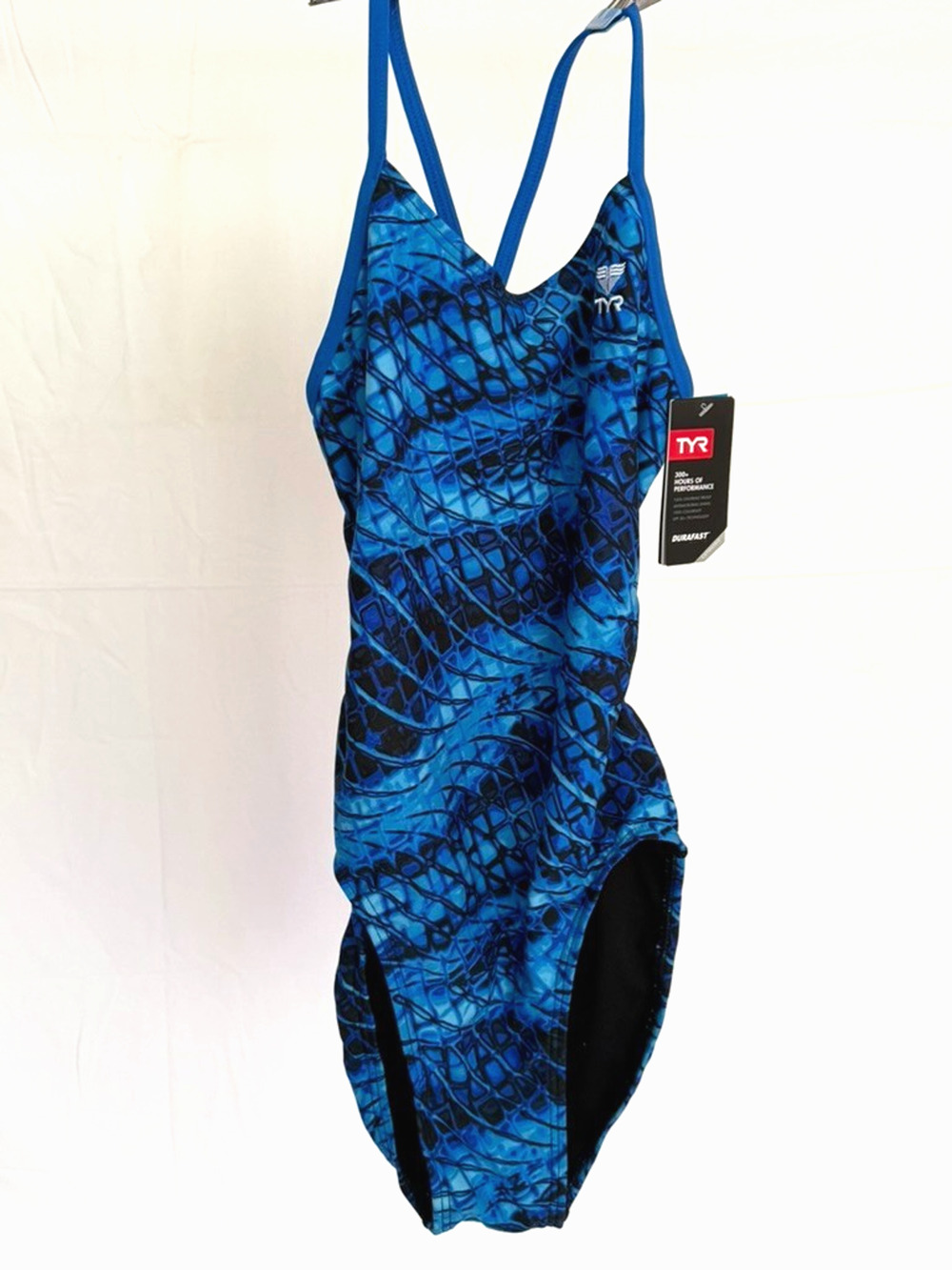 NWT TYR Women’s Diamondfit One-Piece Swimsuit Blue Size 30